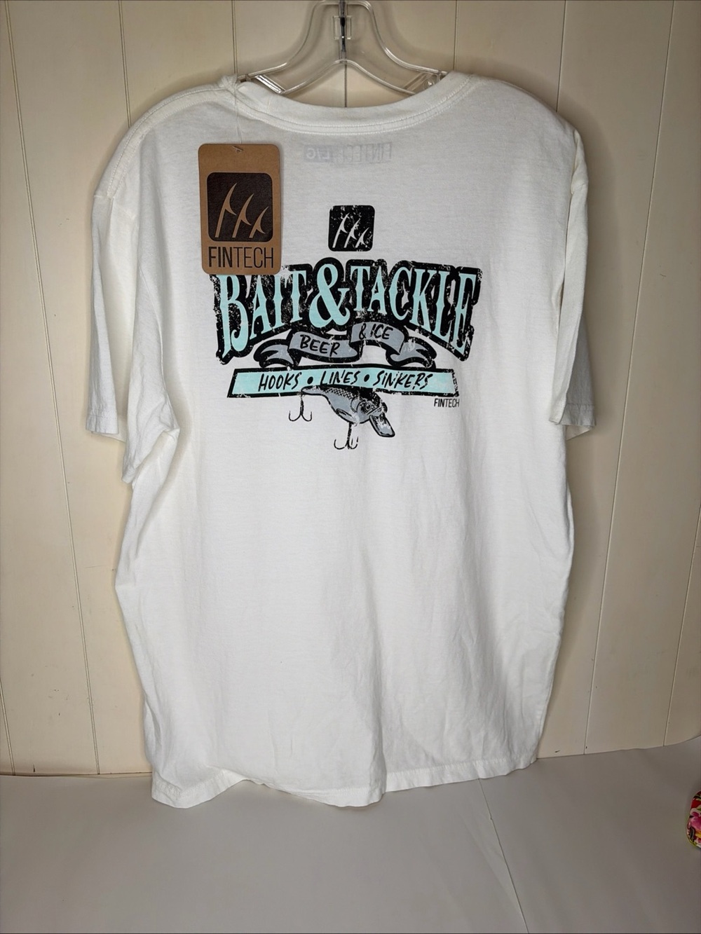 Fintech Performance Fishing Graphic Bait Shop Short Sleeve T Shirt - NEW